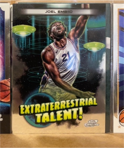 2023-24 Topps Cosmic Chrome #ET-14 Joel Embiid Extraterrestrial Talent — front