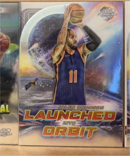 2023-24 Topps Cosmic Chrome #LIO-13 Jalen Brunson Launched Into Orbit — front