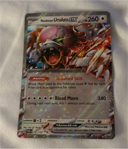 2024 Pokemon Bloodmoon Ursaluna ex #141/167 — front