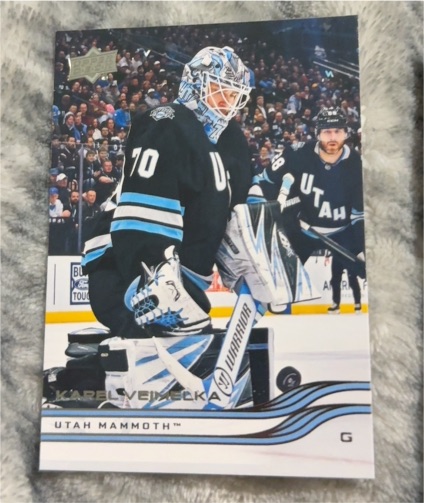 2025-26 Upper Deck Series 2 #424 Karel Vejmelka Utah Mammoth — front