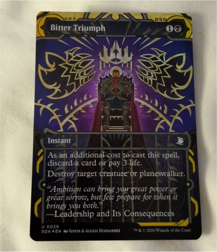2026 Magic: The Gathering #26 Bitter Triumph — front