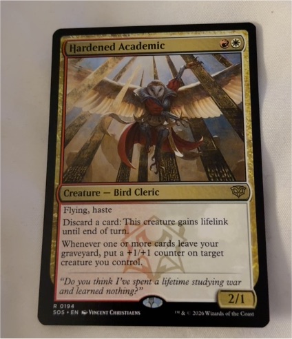 2026 Magic: The Gathering #194 Hardened Academic — front
