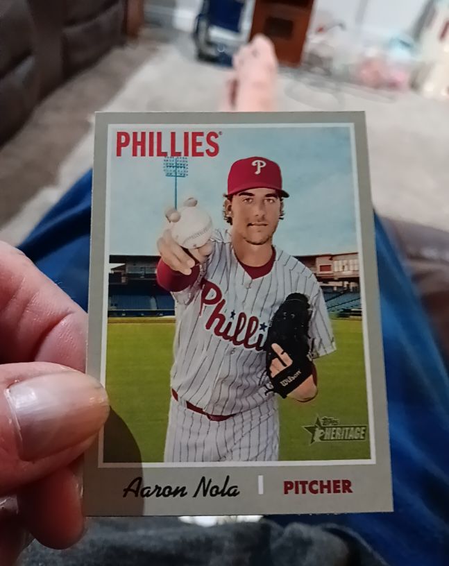 2019 Topps Heritage #459 Aaron Nola — front