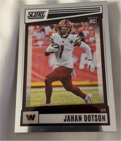 2022 Panini Score #381 Jahan Dotson RC — front