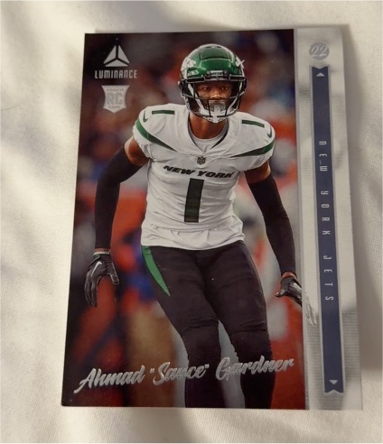 2022 Panini Chronicles Luminance #208 Ahmad "Sauce" Gardner — front