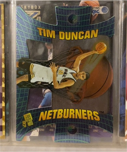 1997 Press Pass Net Burners #NB1 Tim Duncan — front