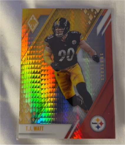 2021 Panini Phoenix #92 T.J. Watt Fire Burst — front