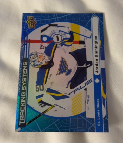 2025-26 Upper Deck #TS-25 Jordan Binnington Tracking Systems — front