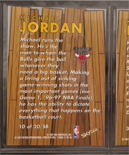 1997 SkyBox #10 Michael Jordan — front