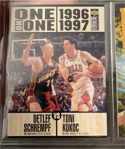 1996-97 Upper Deck Collector's Choice #359 Detlef Schrempf Toni Kukoc — front