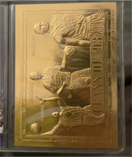 1993 Classic 23 Karat Gold Class Of '93 Chris Webber / Anfernee Hardaway / Jamal Mashburn — front