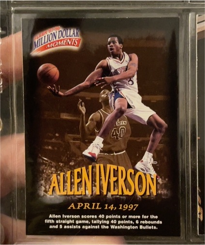 1997-98 Fleer Million Dollar Moments #13 Allen Iverson — front