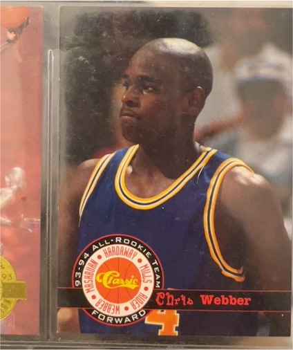 1994 Classic #13 Chris Webber All Rookie Team — front