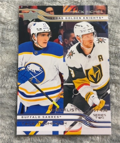2025-26 Upper Deck #450 Jack Eichel / Tage Thompson — front