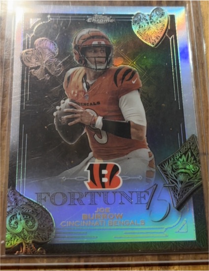 2025 Topps Chrome Fortune 15 #F15-5 Joe Burrow — front