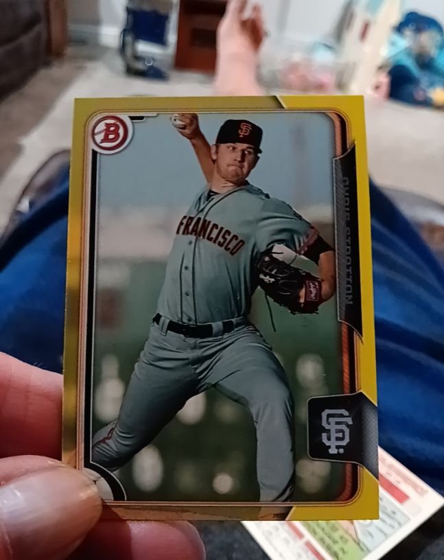 2015 Bowman Prospects Yellow #BP54 Chris Stratton — front