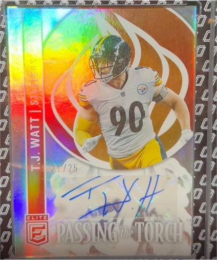 2022 Panini Clearly Donruss Passing the Torch #PT-TW T.J. Watt — front