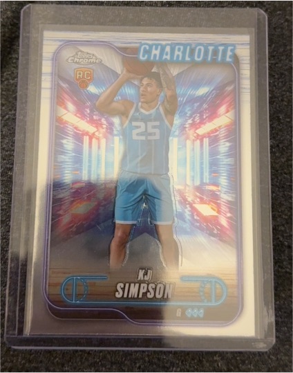 2024-25 Topps Chrome #102 KJ Simpson Jr. — front