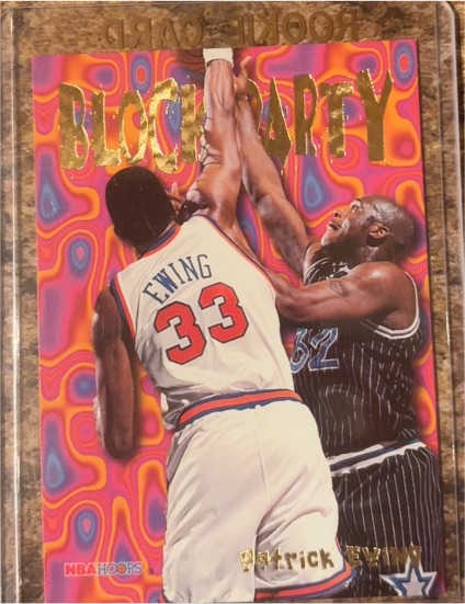1995-96 Hoops #9 Patrick Ewing Block Party — front