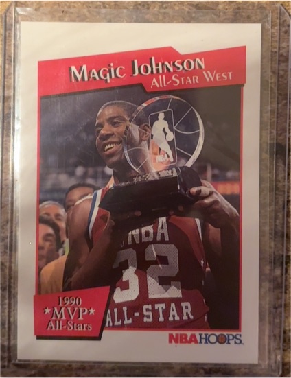 1991 NBA Hoops #XI Magic Johnson MVP All-Stars — front