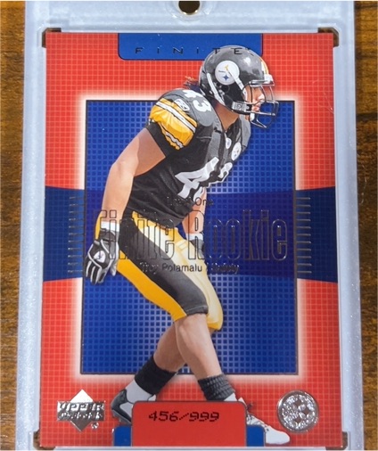 2003 Upper Deck Finite #225 Troy Polamalu Rookie — front