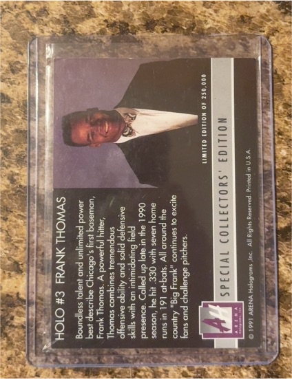 1991 Arena Holograms #3 Frank Thomas — front