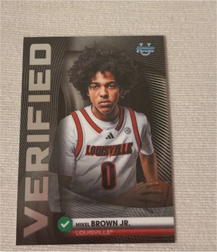 2025-26 Bowman Chrome U Verified #BV-11 Mikel Brown Jr. — front
