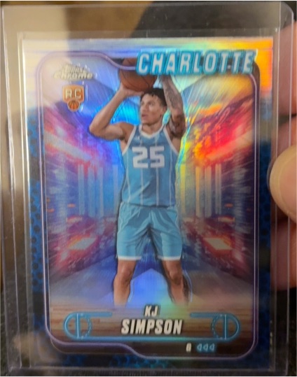 2024-25 Topps Chrome #102 KJ Simpson Jr. — front