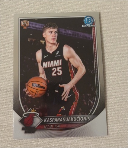 2025-26 Bowman Chrome #BCV-20 Kasparas Jakučionis — front