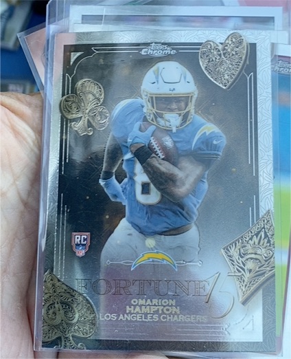 2025 Topps Chrome Football #F15-25 Omarion Hampton — front