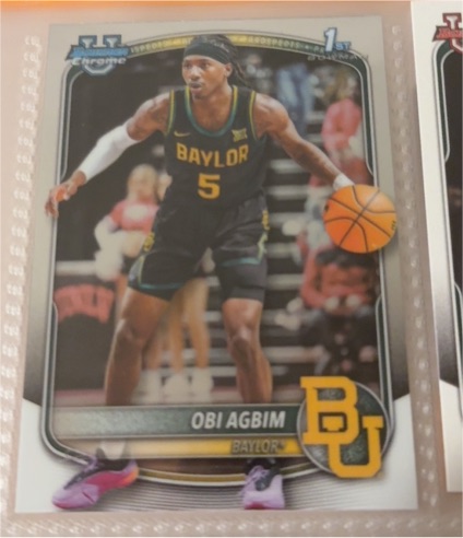 2025-26 Bowman Chrome #BCP-9 Obi Agbim — front