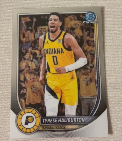 2025-26 Bowman Chrome #BCV-77 Tyrese Haliburton — front