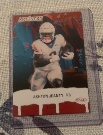 2025 Sage Artistry Football #1 Ashton Jeanty — front