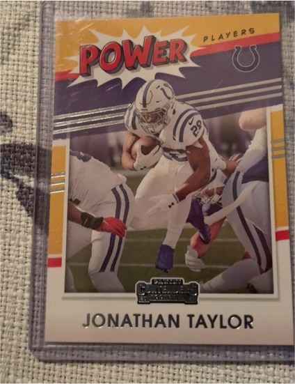 2021 Panini Contenders #PP-JTA Jonathan Taylor Power Players — front