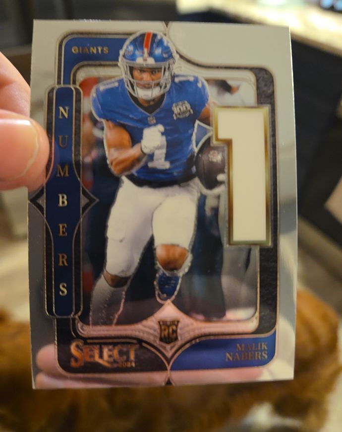 2024 Panini Select Numbers #5 Malik Nabers Rookie Insert — front