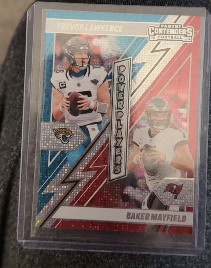 2024 Panini Contenders Power Players #6 Trevor Lawrence Baker Mayfield — front