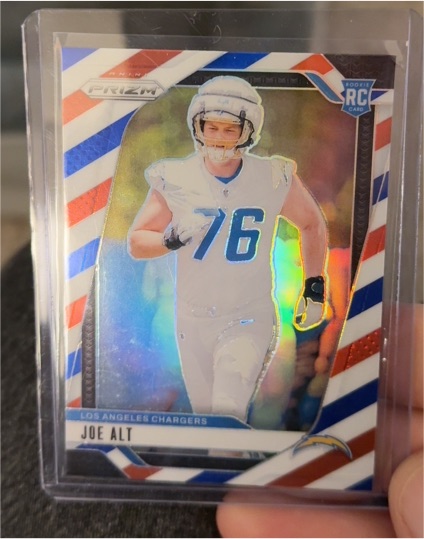 2024 Panini Prizm #353 Joe Alt Red White & Blue Rookie — front