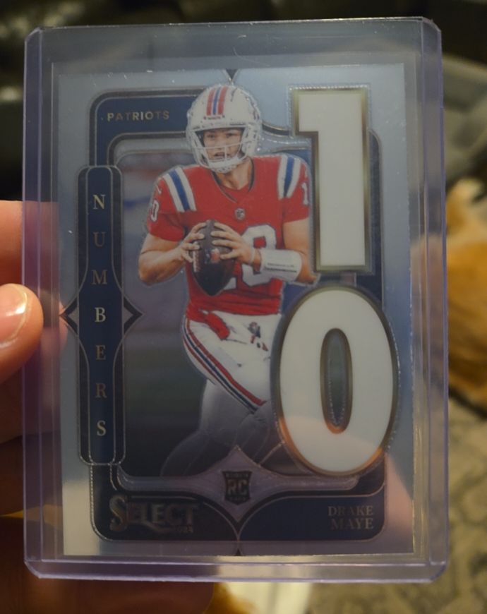 2024 Panini Select #20 Drake Maye Numbers Rookie Insert Patriots — front