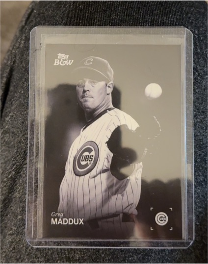 2025 Topps Black & White #29 Greg Maddux — front