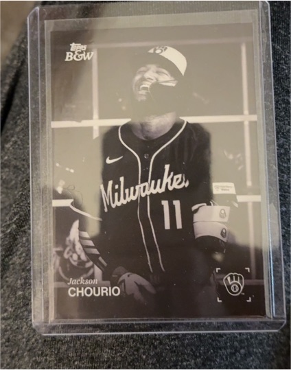 2025 Topps Black & White #014 Jackson Chourio — front