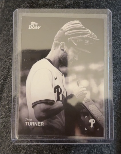2025 Topps Black & White #9 Trea Turner — front