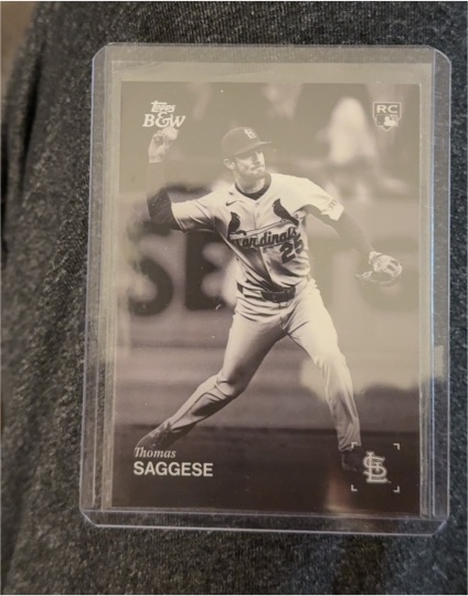 2025 Topps Black & White #28 Thomas Saggese — front