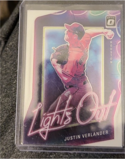 2021 Panini Donruss Optic #LO10 Justin Verlander Lights Out Insert — front