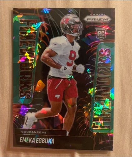 2025 Panini Prizm #2 Emeka Egbuka Fireworks Rookie — front