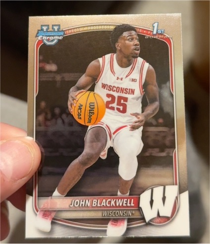 2025 Bowman Chrome Basketball Prospects #BCP-78 John Blackwell — front
