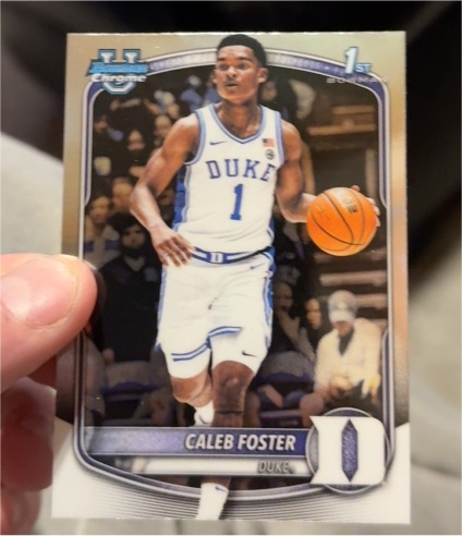2025-26 Bowman Chrome #BCP-100 Caleb Foster — front