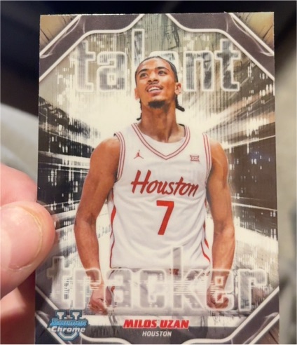 2025-26 Bowman Chrome Talent Tracker #TT-25 Milos Uzan — front