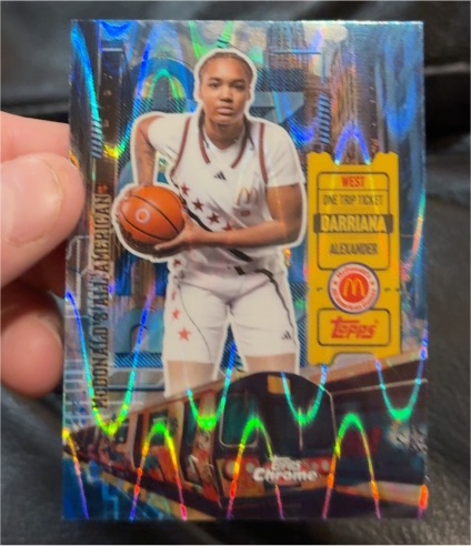 2025 Topps Chrome McDonald's One Trip Ticket #HR-34 Darriana Alexander — front