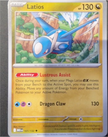 2015 Pokémon ME01: Mega Evolution #101 Latios — front