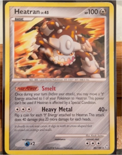 2008 Pokémon Legends Awakened #30 Heatran — front